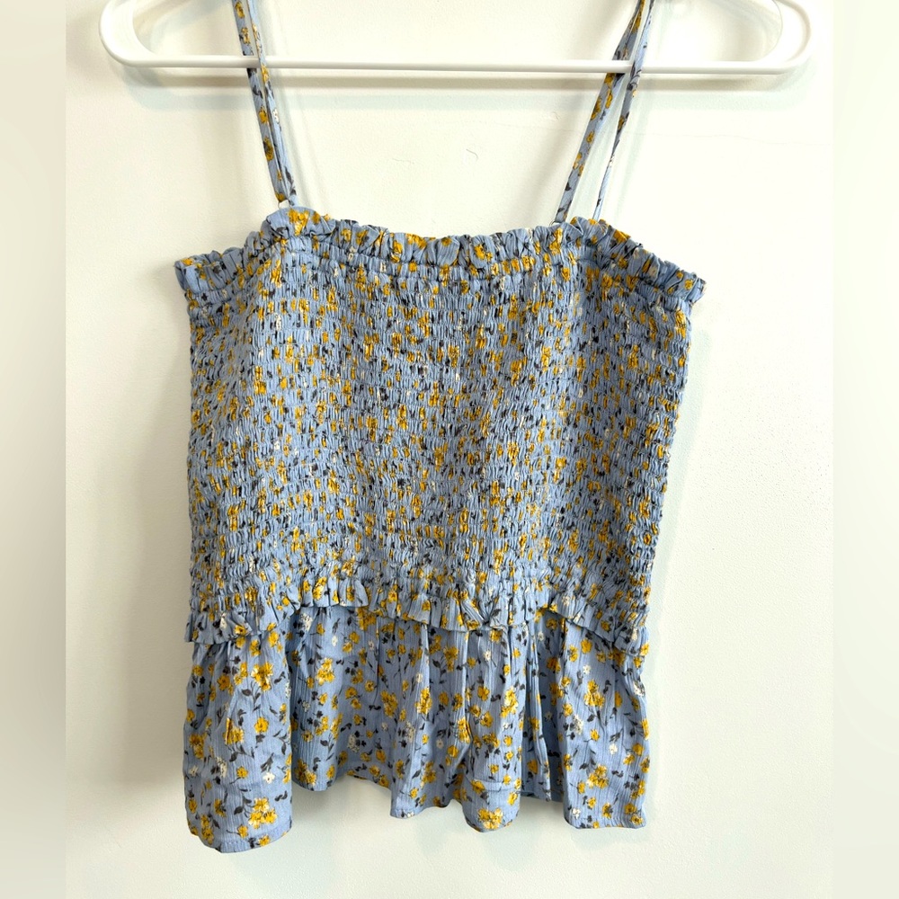 Spaghetti Strap Floral Print Top